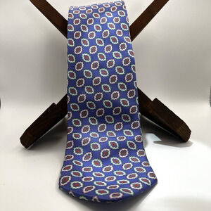 Richard James Savile Row Geometric Medallion Silk Tie Hand Made England